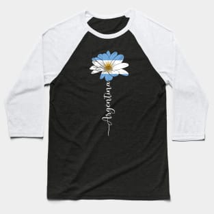 Vintage Argentina Sunflower Flag Argentina Lover Baseball T-Shirt